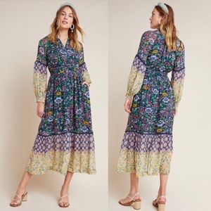Anthropologie Maeve Ondine Floral Maxi Dress